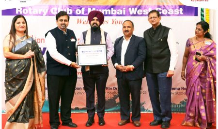 Global Group of Institutes added yet another feather to its cap when its Deputy Dean (Training and Placements) Mr. Bikrampal Singh was honoured and awarded for his role and services as a mentor by Rotary Club Mumbai West Coast in Mumbai.