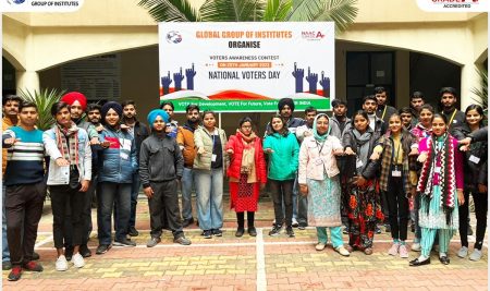 A meeting of the students, faculty and staff  was organised in the campus on 25th Jan. 2023 to mark National Voters Day.