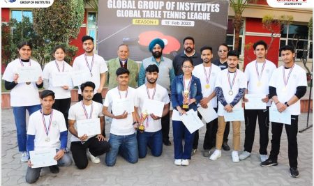 Global Table Tennis League Season-I, 2023 was organised in the campus on a knockout basis on 13th Febuary 2023.