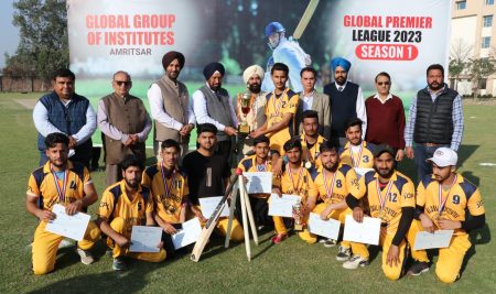 Two days Cricket Tournament ‘Global Premier League- SEASON-1, came to a fine close on 24th Feburary 2023 when B Tech CSE team won the final match by 6 wickets defeating B Tech Civil.
