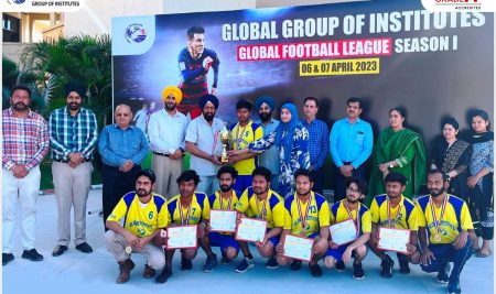 B Tech Civil Lifts GFL Season -1 Trophy.