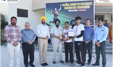 ‘Global Badminton Tournament Season-I was held at its Campus on 7th April 2023.