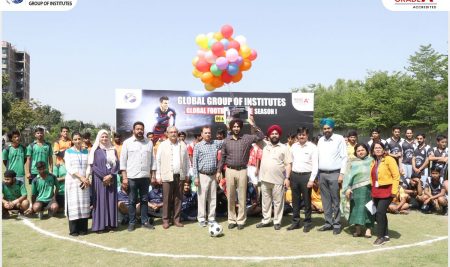Global Football League Season-I 2023 started in the campus with the inauguration of the Tournament by Vice Chairman Dr. Akashdeep Singh Chandi on April 6, 2023.