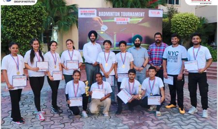 Global Badminton Tournament Season-II was held at the Campus of Global Group of Institutes.